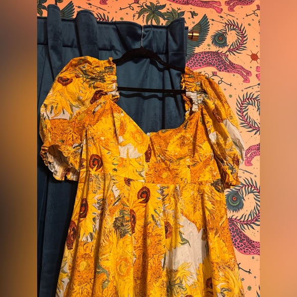 Selkie Tea Rose Sunflowers Dress - Picture 5 of 8